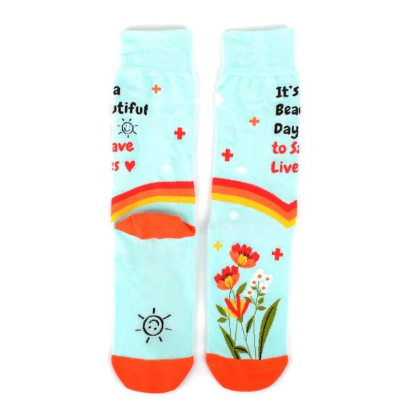 Health Care Heroes -Save Lives- Novelty Socks S/M - Picture 3 of 9